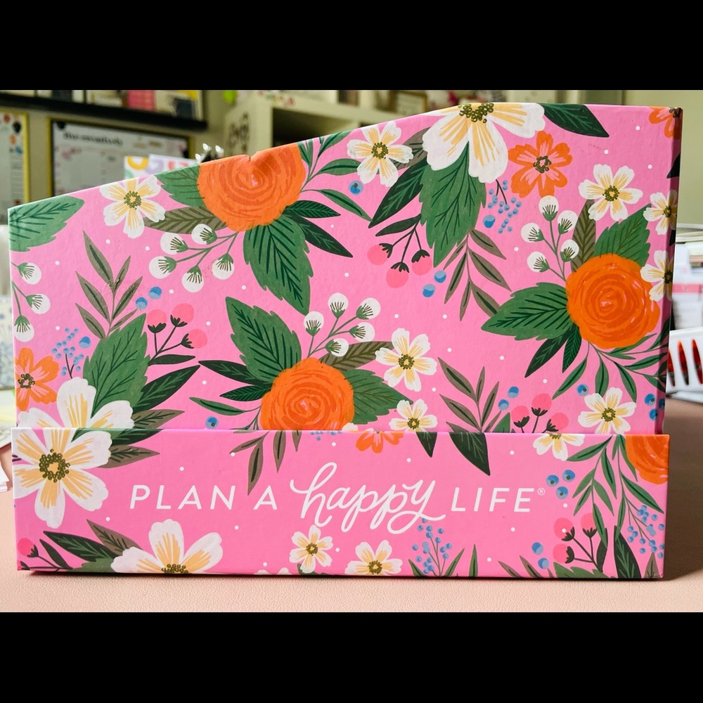 2 Floral Sticker Storage Boxes